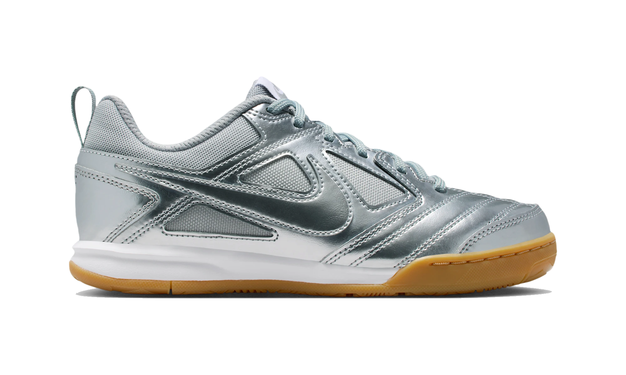 Nike Gato LV8 Metallic Silver White Gum Light Brown