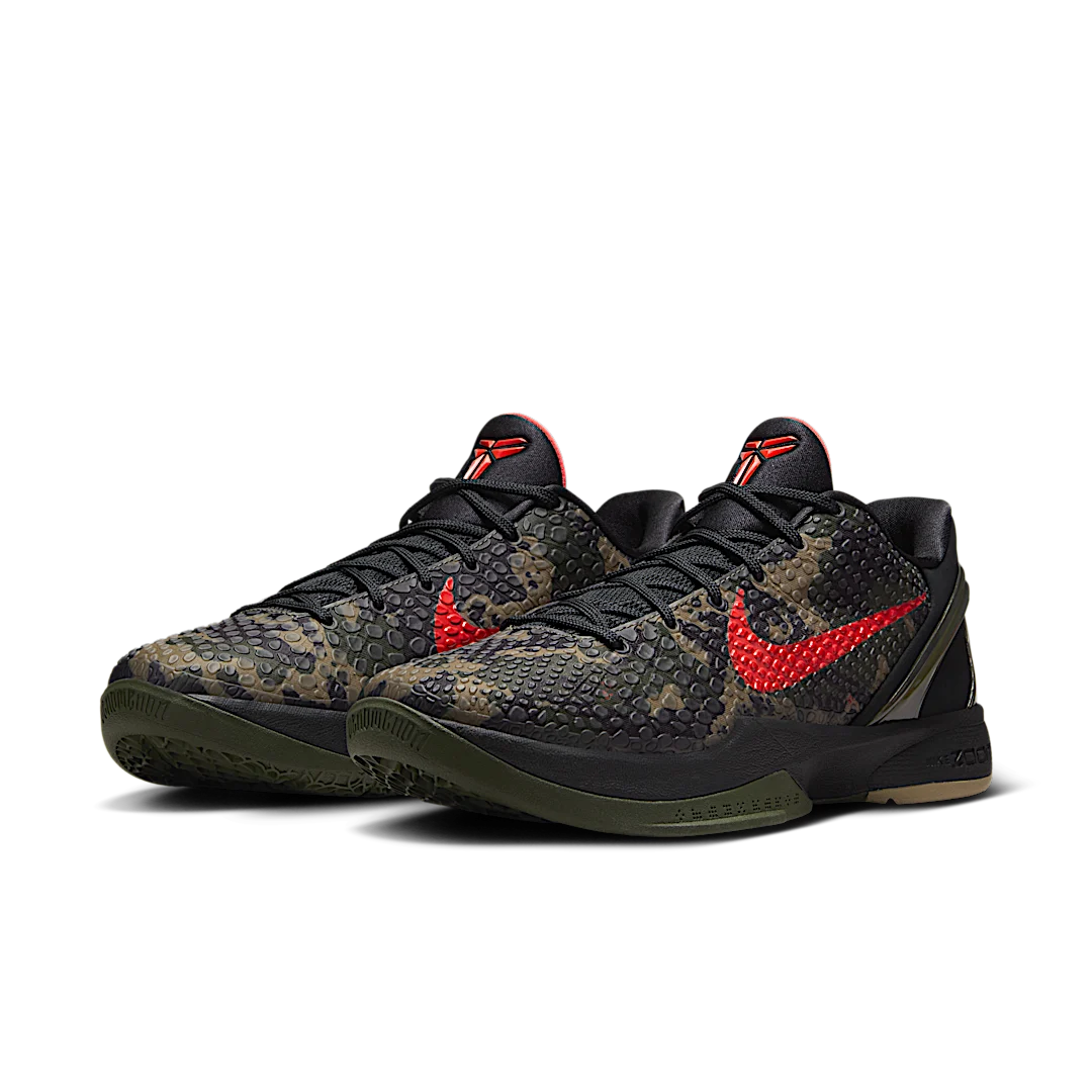 Nike Kobe 6 Protro Italian Camo (2024), Black/Crimson Bog/Khaki (FQ3546-001 / HM4824-001)