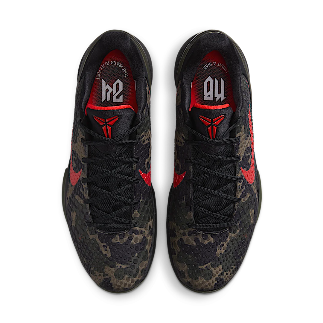 Nike Kobe 6 Protro Italian Camo (2024), Black/Crimson Bog/Khaki (FQ3546-001 / HM4824-001)