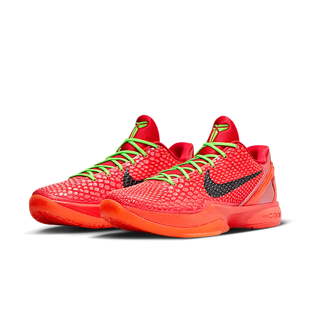 Nike Kobe 6 Protro Reverse Grinch, Bright Crimson/Black/Electric Green (FV4921-600 / FV9676-600)