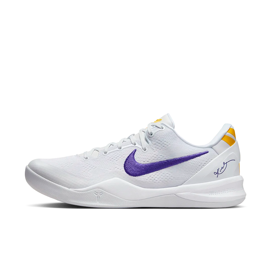 Nike Kobe 8 Protro Lakers Home, White/Court Purple/University Gold (HF9550-100)