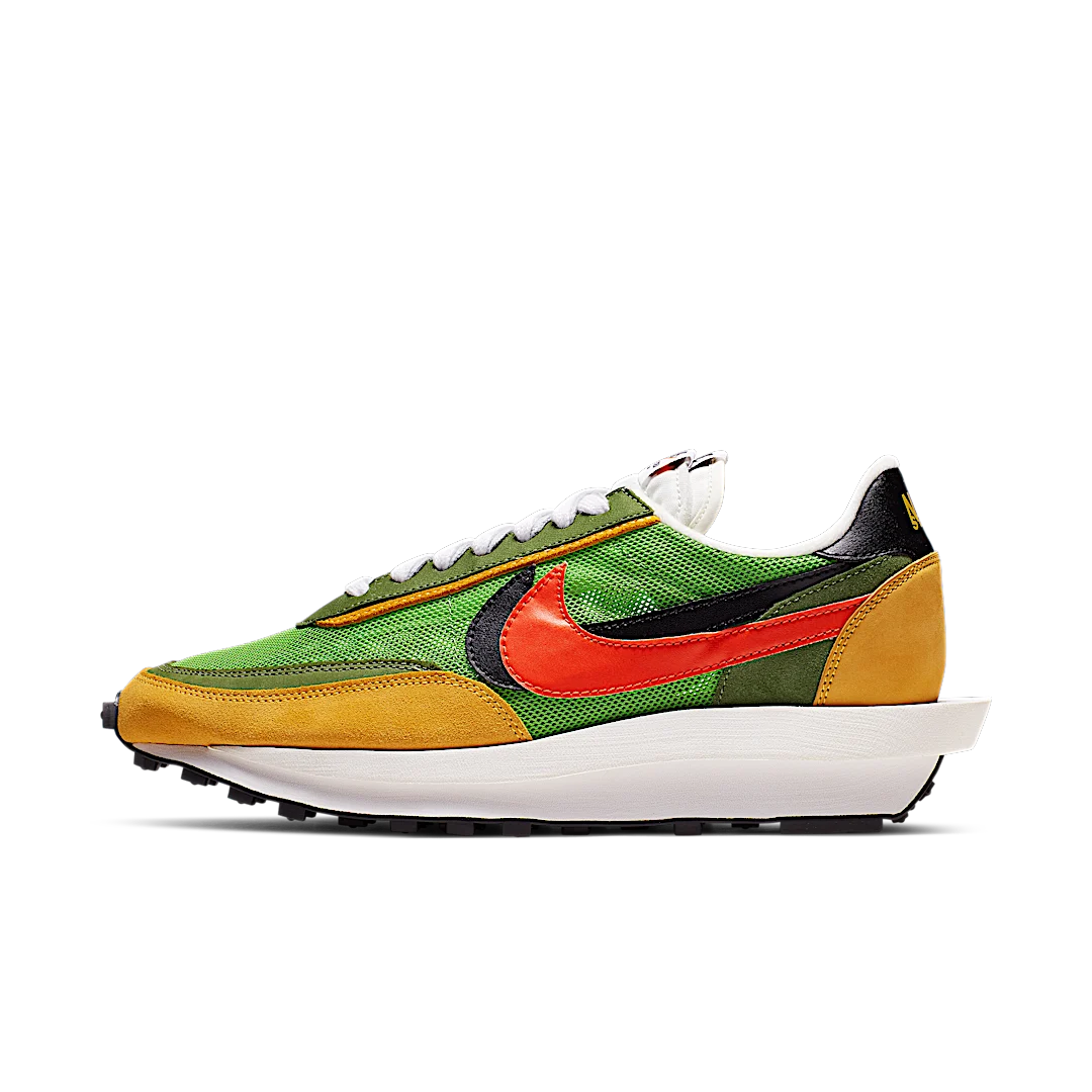 Nike LD Waffle sacai Green Gusto, Green Gusto/Black-Varsity Maize-Safety Orange (BV0073-300)