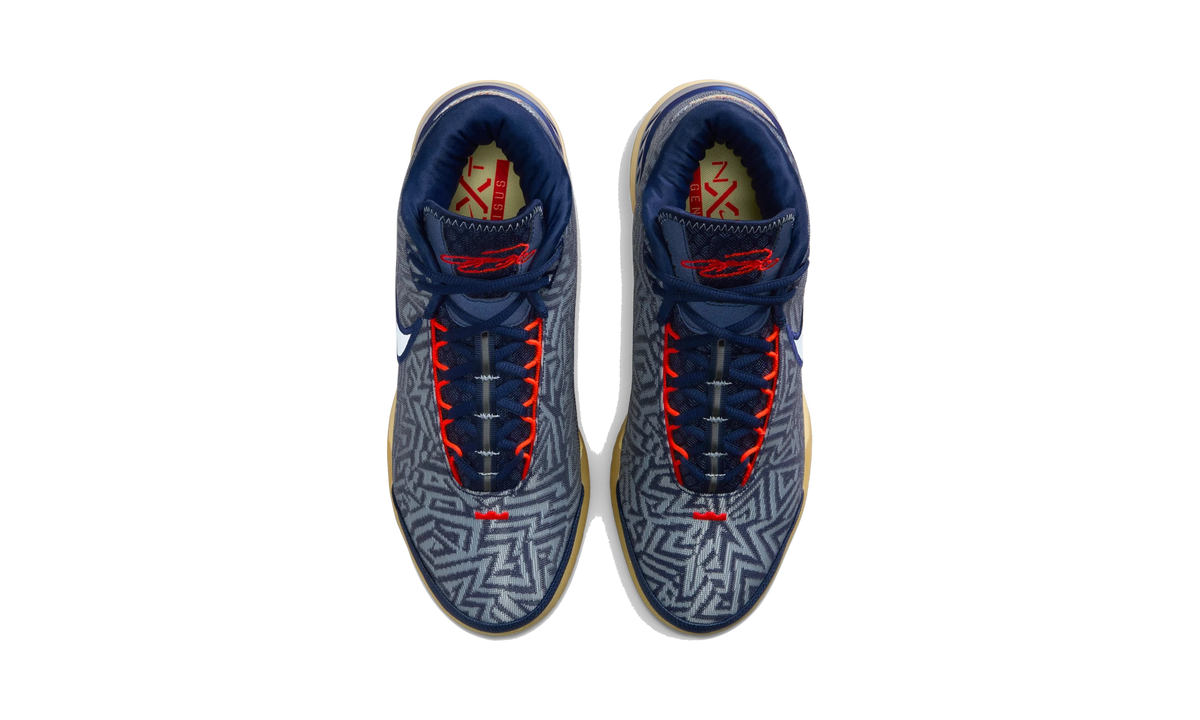 Nike LeBron NXXT Genisus Midnight Navy Soft Yellow Bright Crimson Light Armory Blue