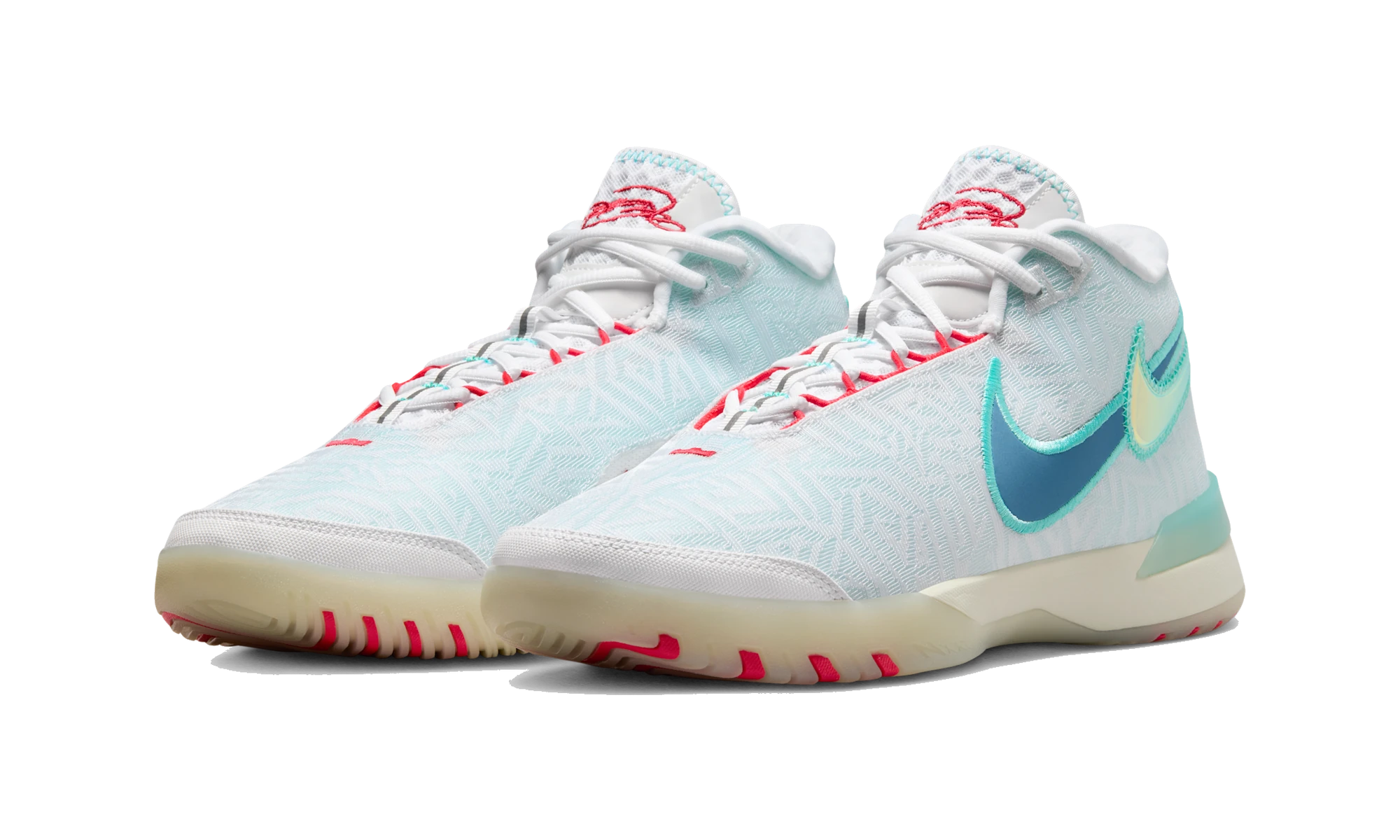 Nike LeBron NXXT Genisus White Aurora Green Siren Red Aegean Storm