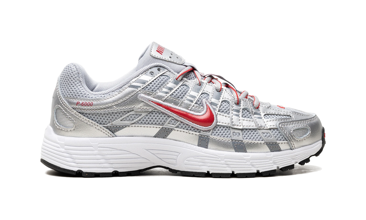 Nike P-6000 Metalic Silver Cool Red