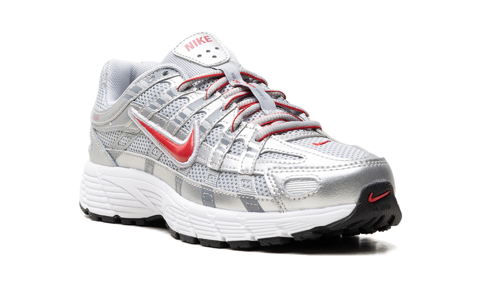 Nike P-6000 Metalic Silver Cool Red