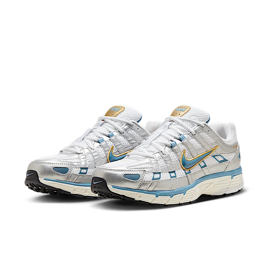 Nike P-6000 Metallic Silver Aegean Storm, White/Metallic Silver/Pale Ivory/Aegean Storm (HJ7246-100)