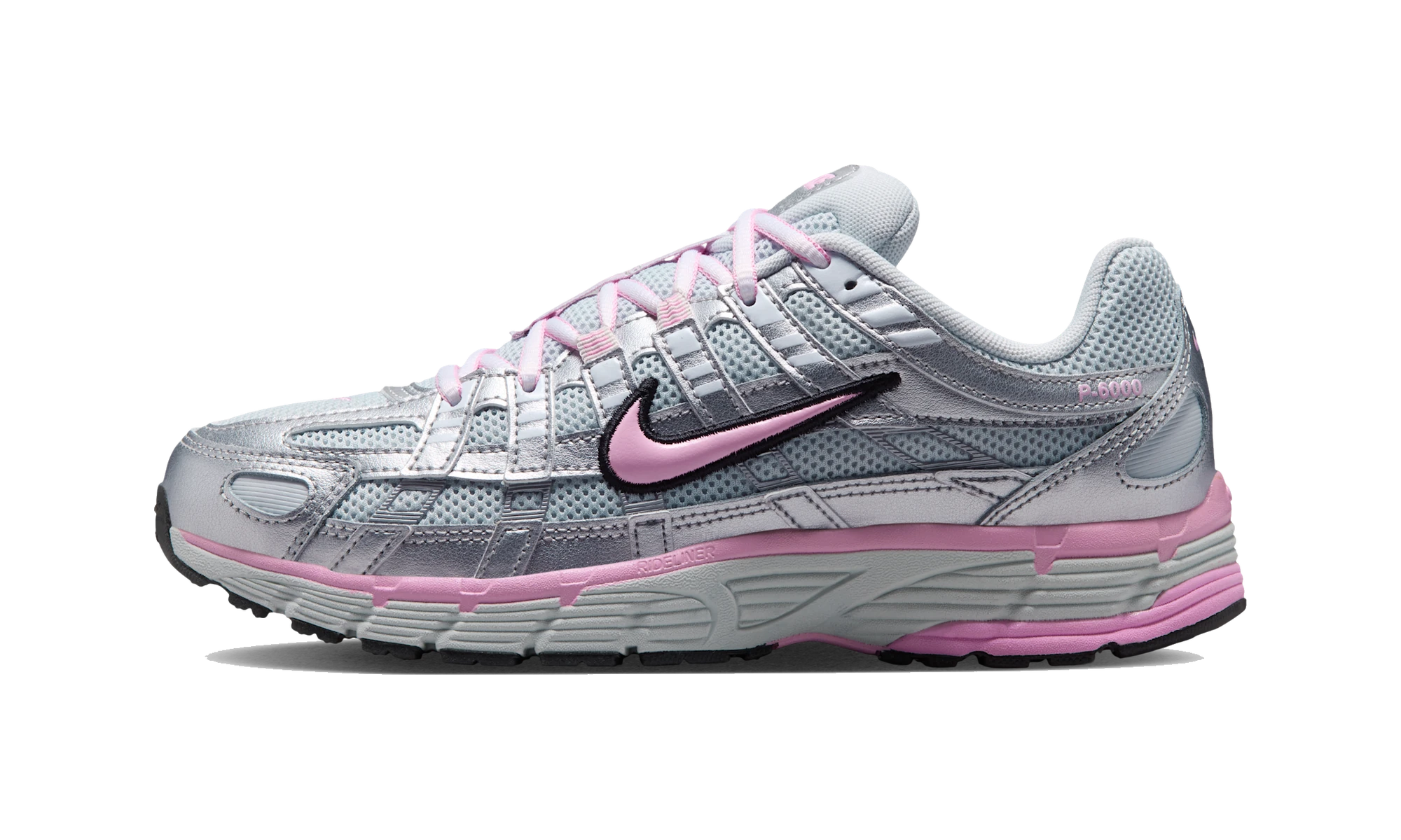 Nike P-6000 Pure Platinum Metallic Silver Black Pink
