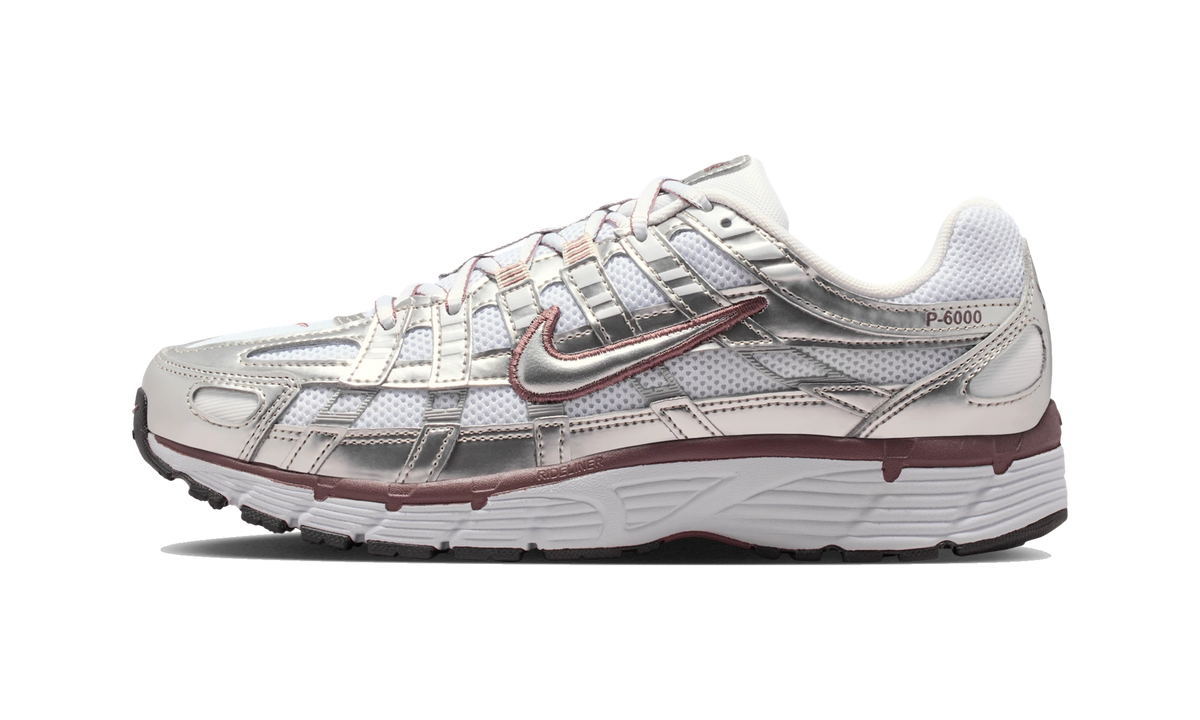 Nike P-6000 White Metallic Silver Tattoo