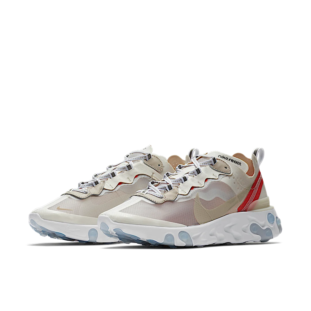 Nike React Element 87 Sail Light Bone, Sail/Light Bone-White-Rush Orange (AQ1090-100)