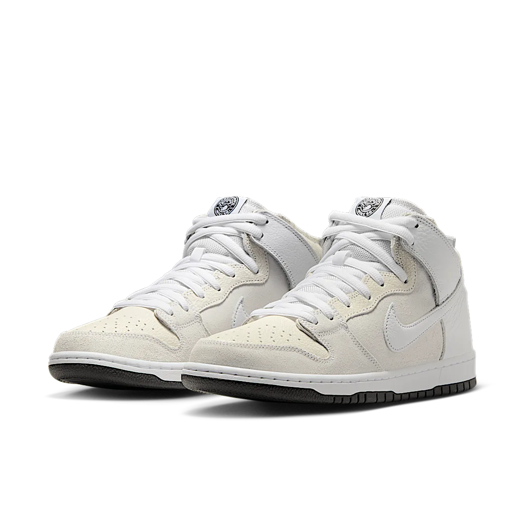 Nike SB Dunk High Antihero Skateboards, White/White/Black (HM5837-100)