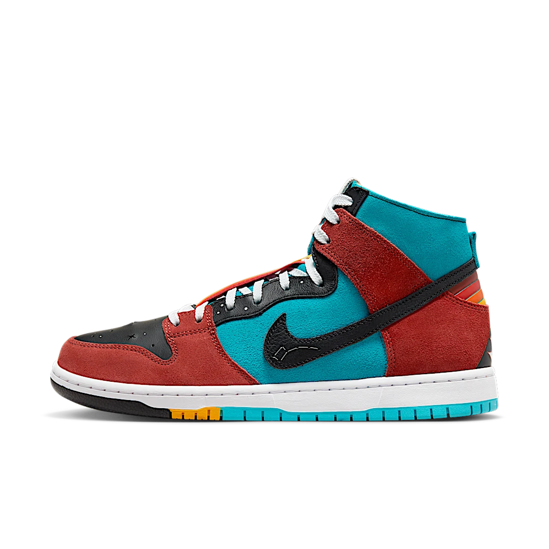 Nike SB Dunk High Di'orr Greenwood Navajo Arts, Turquoise Blue/Black/Rugged Orange (FQ1775-400)