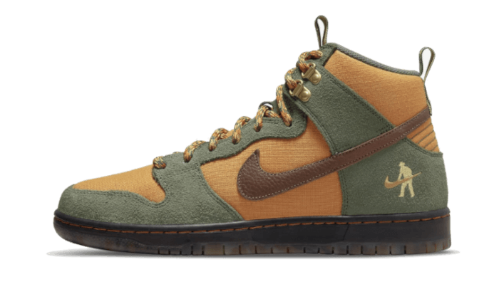 Nike SB Dunk High Pass~Port Work Boots, Army Green/Brown/Black (DO6119-300)