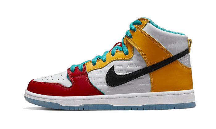 Nike SB Dunk High Pro froSkate All Love, White/Metallic Gold-University Red (DH7778-100)