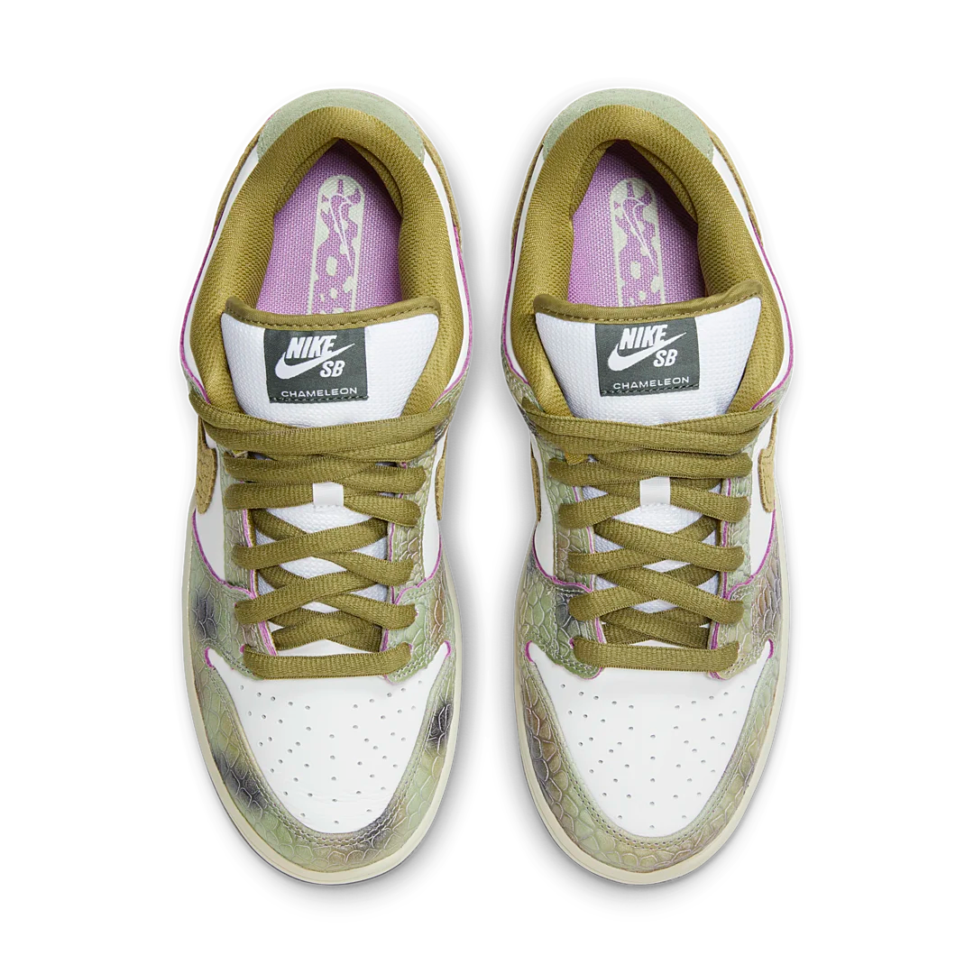 Nike SB Dunk Low Alexis Sablone Chameleon, Oil Green/Desert Moss/White (HJ3386-300)