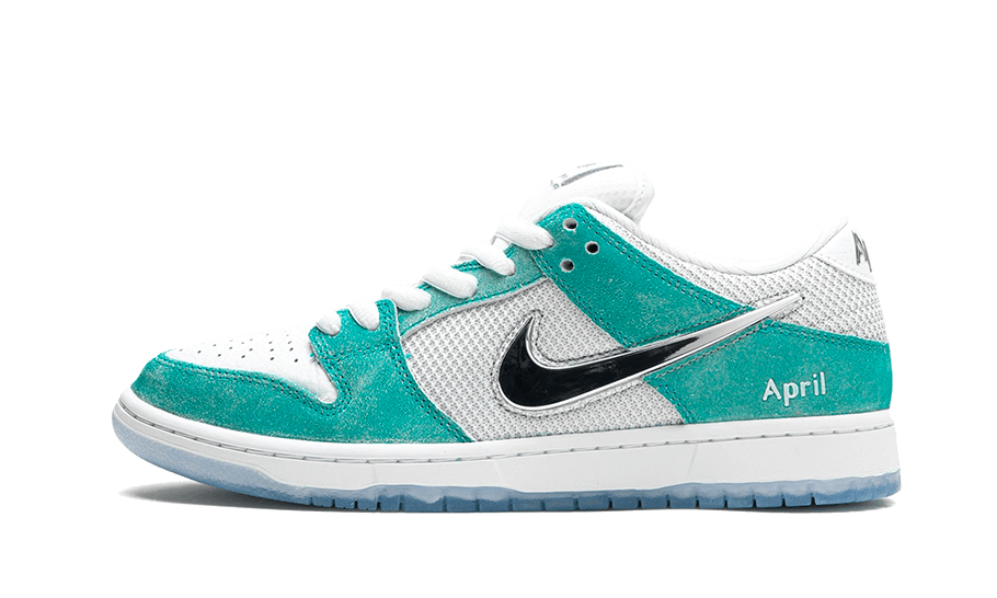 Nike SB Dunk Low April Skateboards, Turbo Green/Metallic Silver/Turbo Green (FD2562-400)