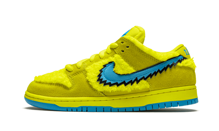 Nike SB Dunk Low Grateful Dead Bears Opti Yellow, Opti Yellow/Blue Fury (CJ5378-700)