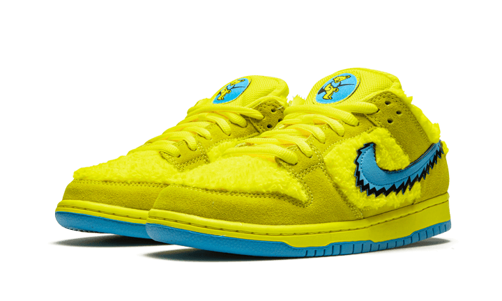 Nike SB Dunk Low Grateful Dead Bears Opti Yellow, Opti Yellow/Blue Fury (CJ5378-700)