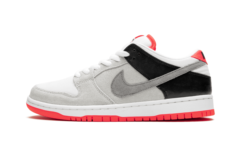 Nike SB Dunk Low Infrared Orange Label, White/Cement Grey-Black-Infrared (CD2563-004)