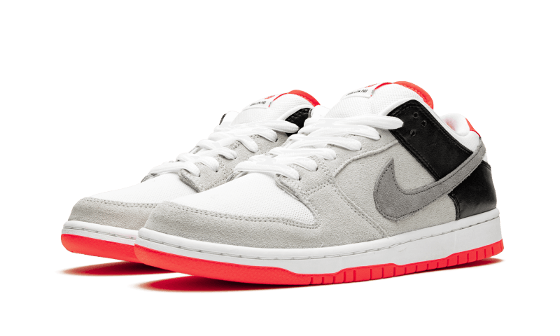 Nike SB Dunk Low Infrared Orange Label, White/Cement Grey-Black-Infrared (CD2563-004)