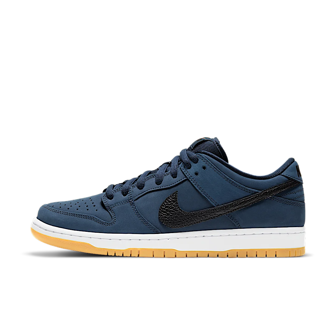 Nike SB Dunk Low Navy Black Gum, Midnight Navy/Black-White-Gum Medium Brown (CW7463-401)