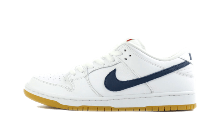 Nike SB Dunk Low Orange Label White Navy, White/Navy-White-Safety Orange (CZ2249-100)