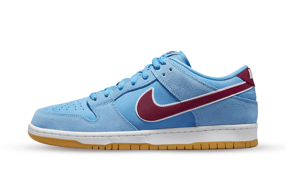 Nike SB Dunk Low Philadelphia Phillies, Valor Blue/Team Maroon/White/Gum (DQ4040-400)