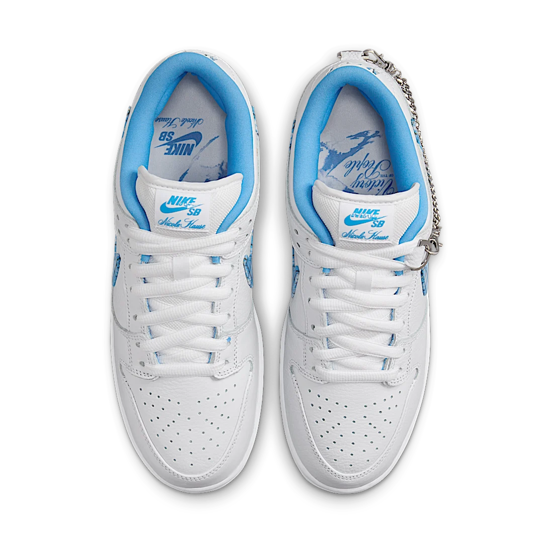 Nike SB Dunk Low Pro Nicole Hause, White/University Blue/White/Midnight Navy/Pure Platinum (FZ8802-100)