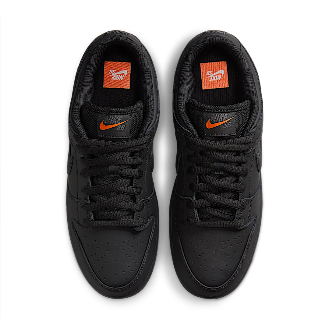 Nike SB Dunk Low Pro Triple Black, Black/Anthracite/Safety Orange (FJ1674-001)