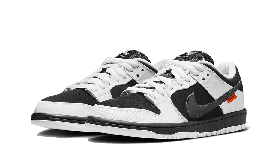 Nike SB Dunk Low TIGHTBOOTH, White/Black-Safety Orange (FD2629-100)