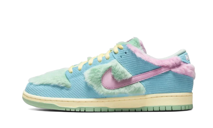 Nike SB Dunk Low Verdy Visty, Blue Gaze/Light Arctic Pink/Bicycle Yellow (FN6040-400)