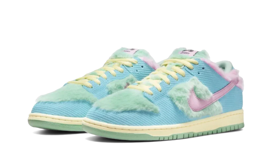 Nike SB Dunk Low Verdy Visty, Blue Gaze/Light Arctic Pink/Bicycle Yellow (FN6040-400)