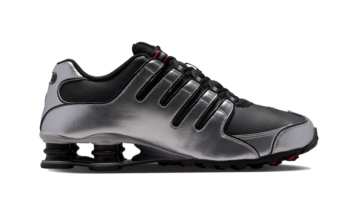 Nike Shox NZ Black Metallic Silver University Red