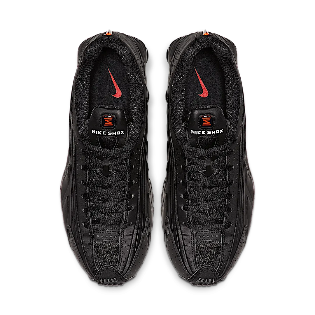 Nike Shox R4 Black, Black/Black-Max Orange (AR3565-004)