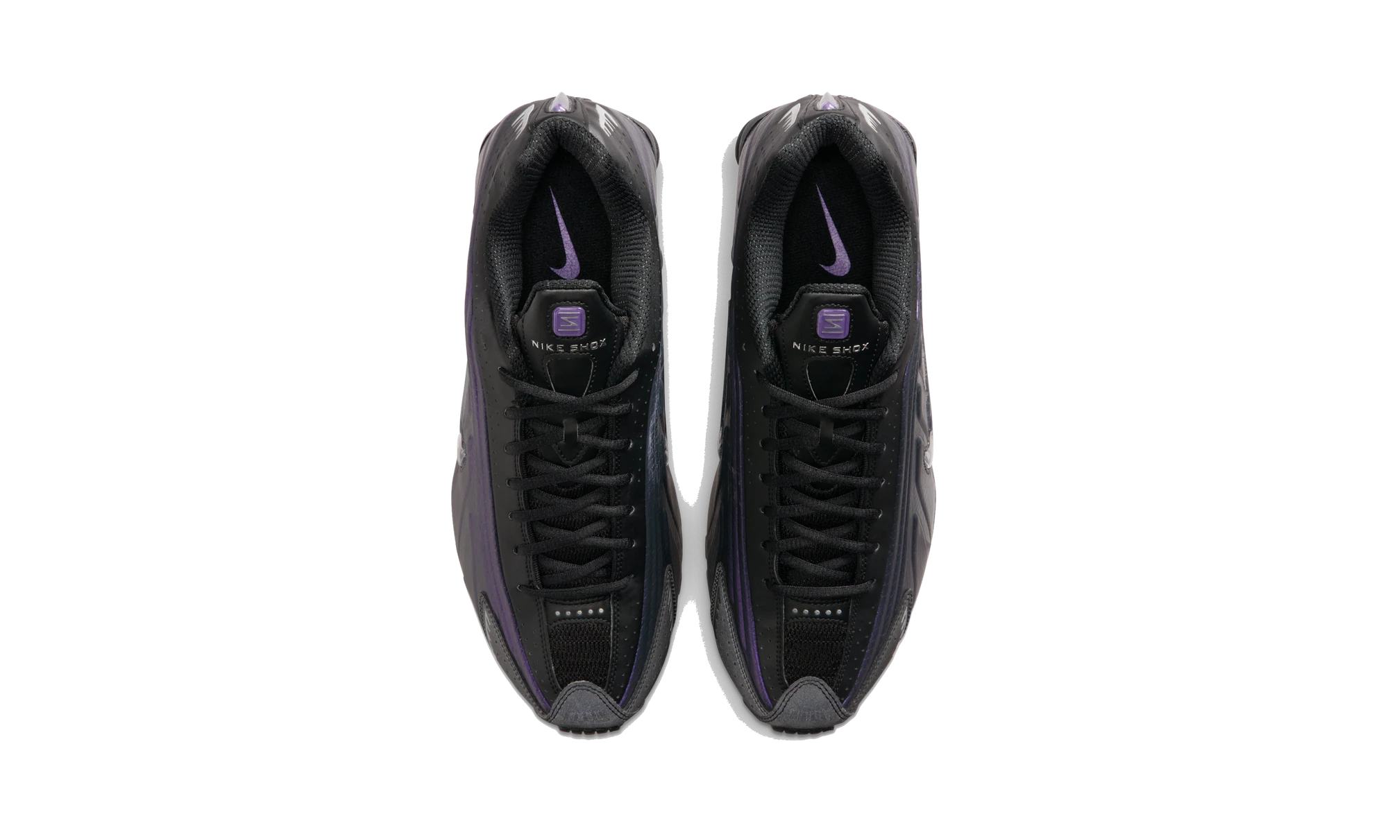 Nike Shox R4 Black Metallic Silver Purple Dynasty