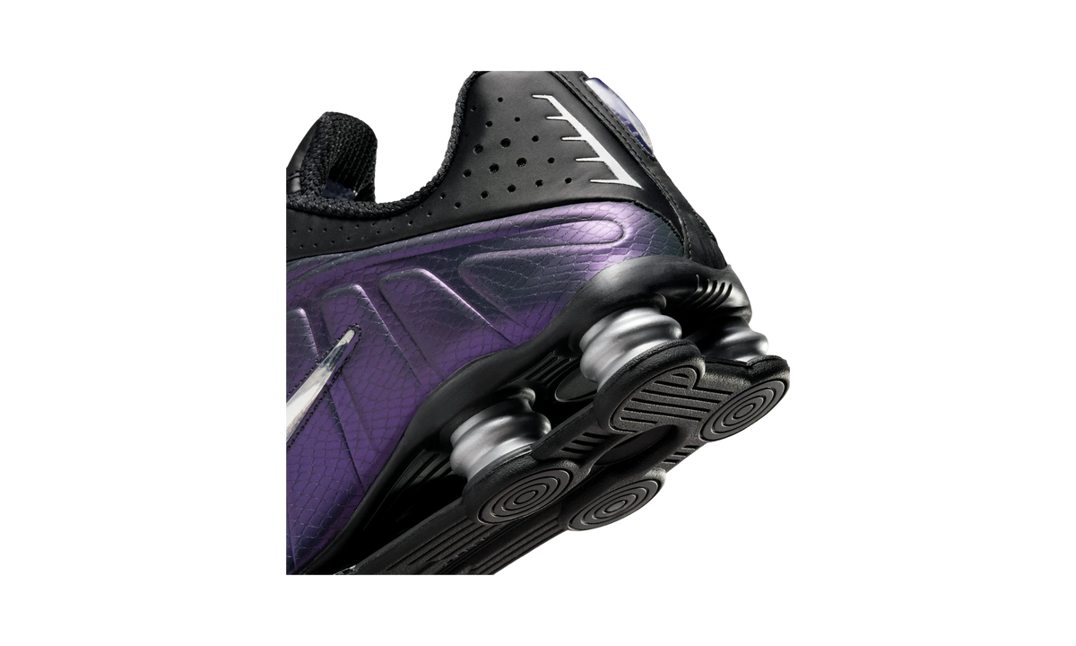 Nike Shox R4 Black Metallic Silver Purple Dynasty