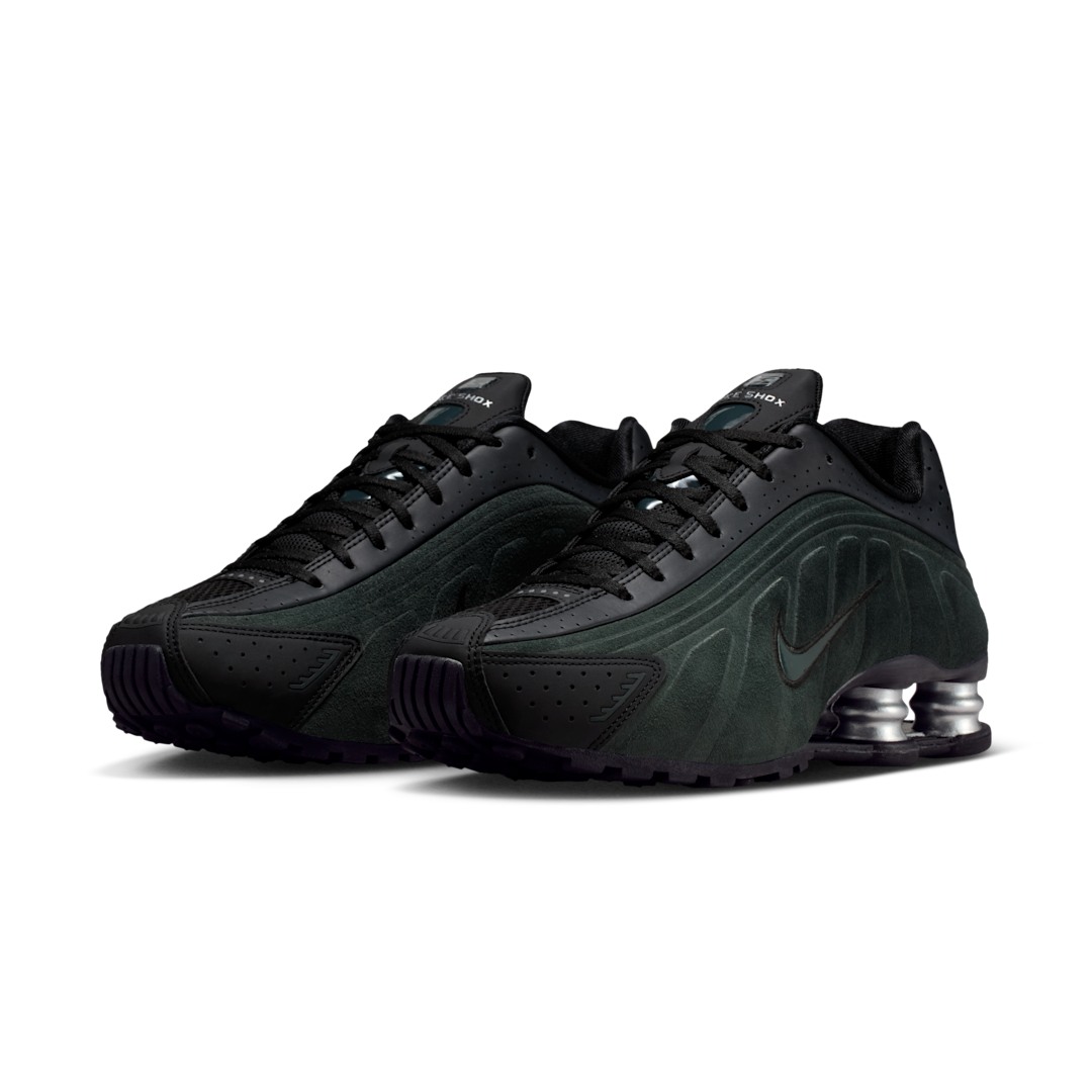 Nike Shox R4 Black Silver Seaweed