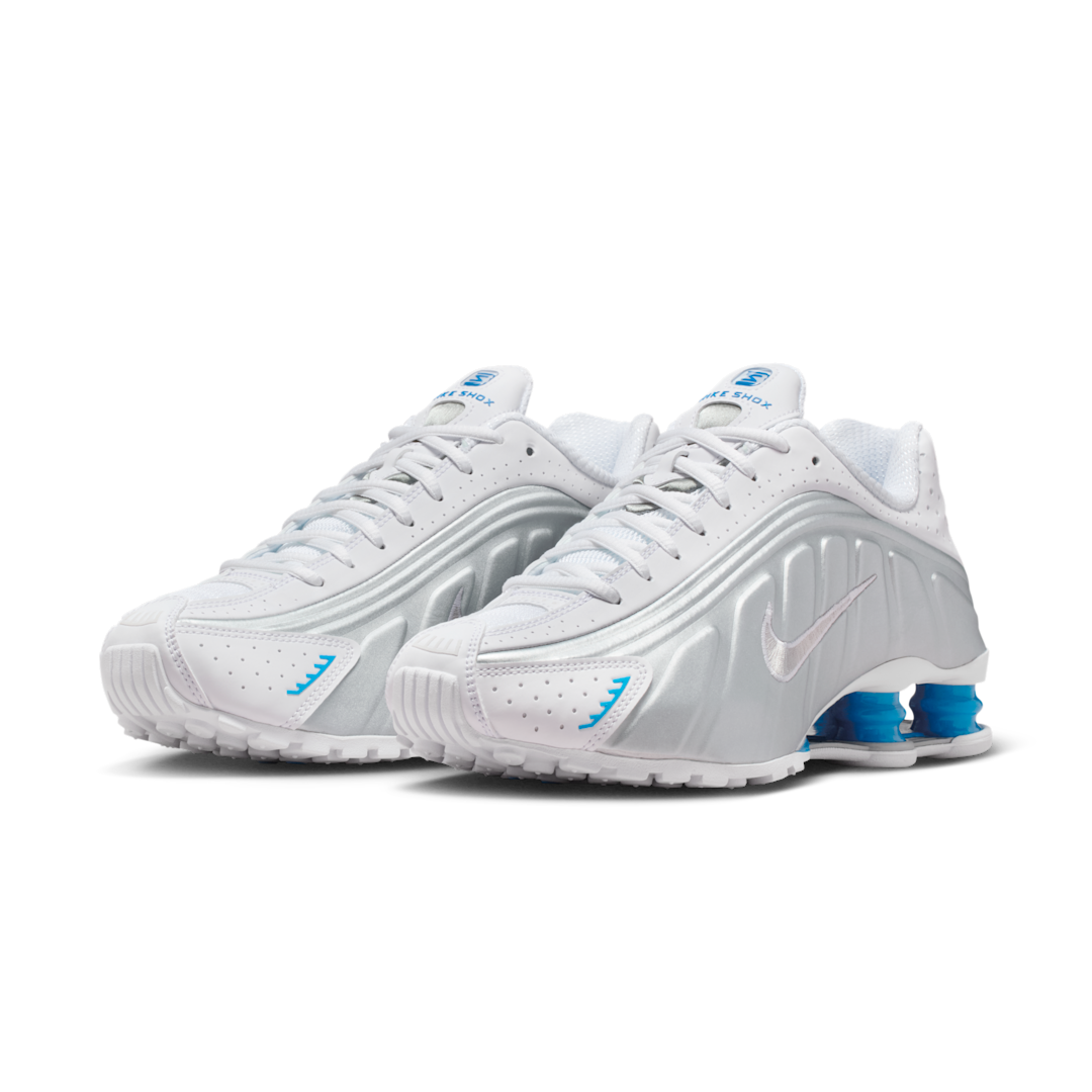 Nike Shox R4 White Blue Hero Silver