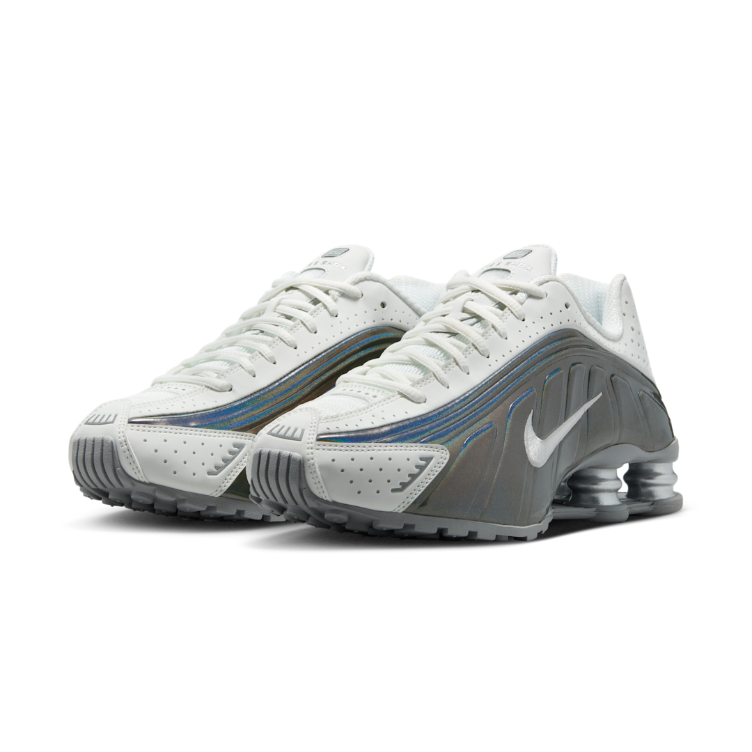 Nike Shox R4 White Iridescent, Summit White/Hydrangeas/Metallic Silver/Summit White (IB7703-100)