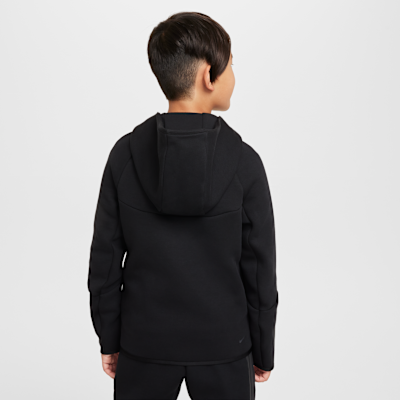 Nike Sportswear Tech Fleece Older Kids' Full-Zip Hoodie Black/Black/Black/Black