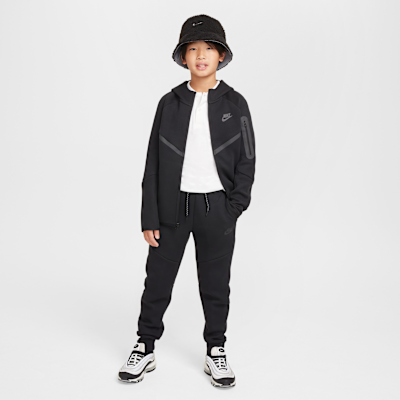Nike Sportswear Tech Fleece Older Kids' Full-Zip Hoodie Black/Black/Black/Black