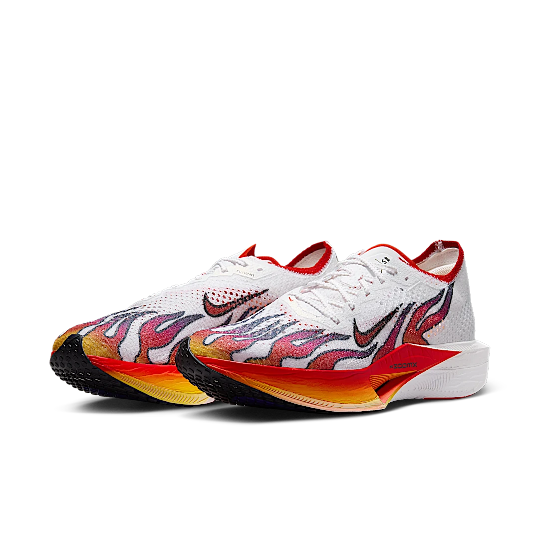 Nike ZoomX Vaporfly Next% 3 FK Ekiden Pack, White/Habanero Red-Black-University Red-University Gold-Concord (HQ3504-100)