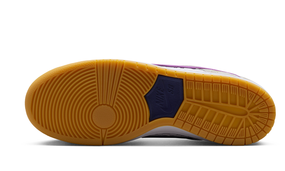 Nike SB Dunk Low Rayssa Leal, Pure Platinum/Deep Royal Blue/Vivid Purple/White/Gum Yellow (FZ5251-001)