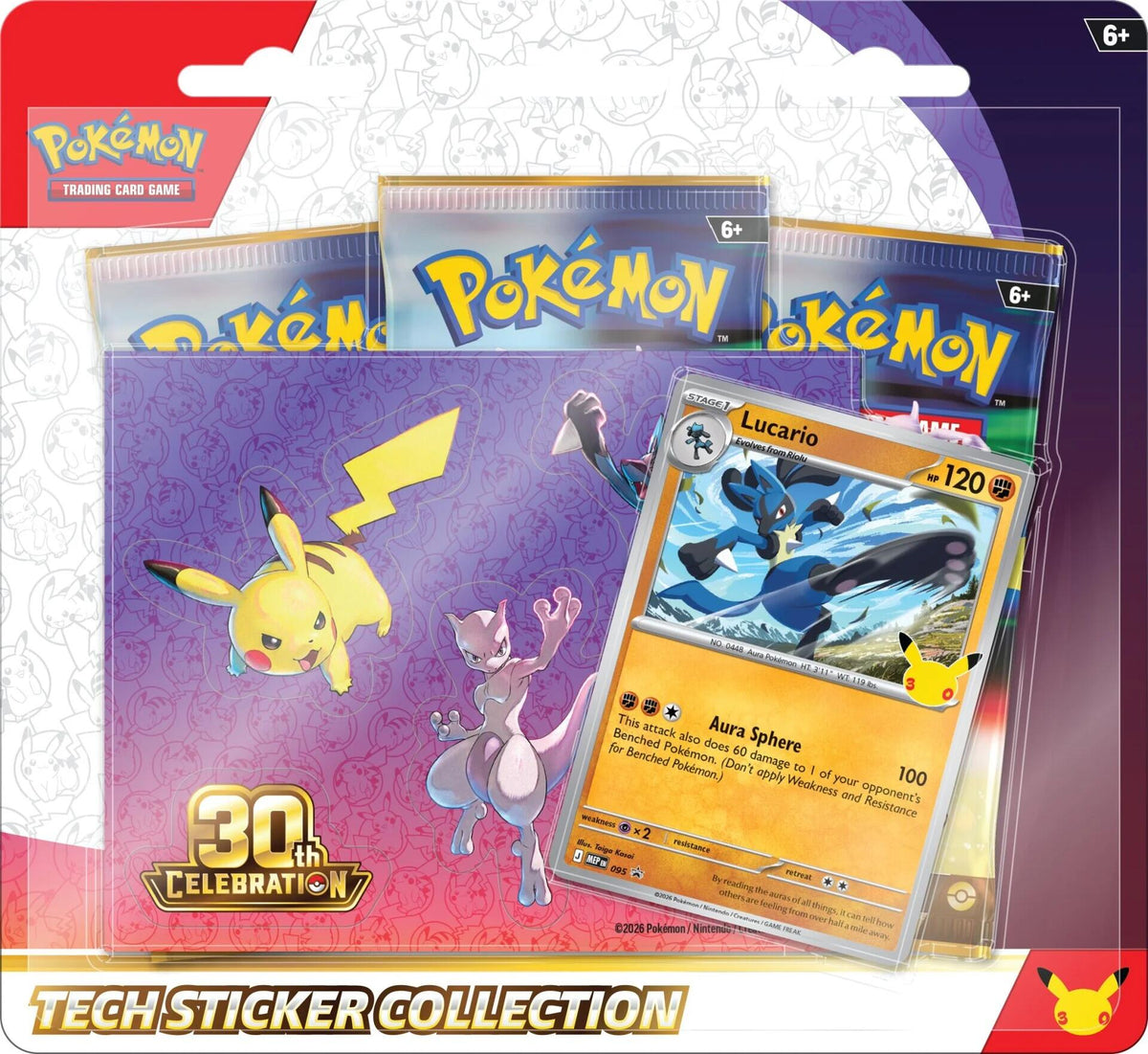Pokémon TCG 30th Celebration: Lucario Tech Sticker Collection