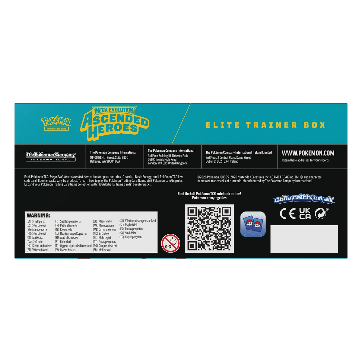 Pokémon TCG Ascended Heroes Elite Trainer Box