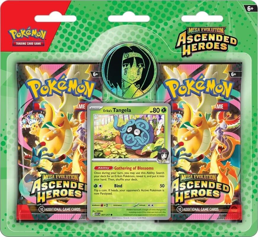 Pokémon TCG Ascended Heroes: Erika's Tangela 2-Pack Blister