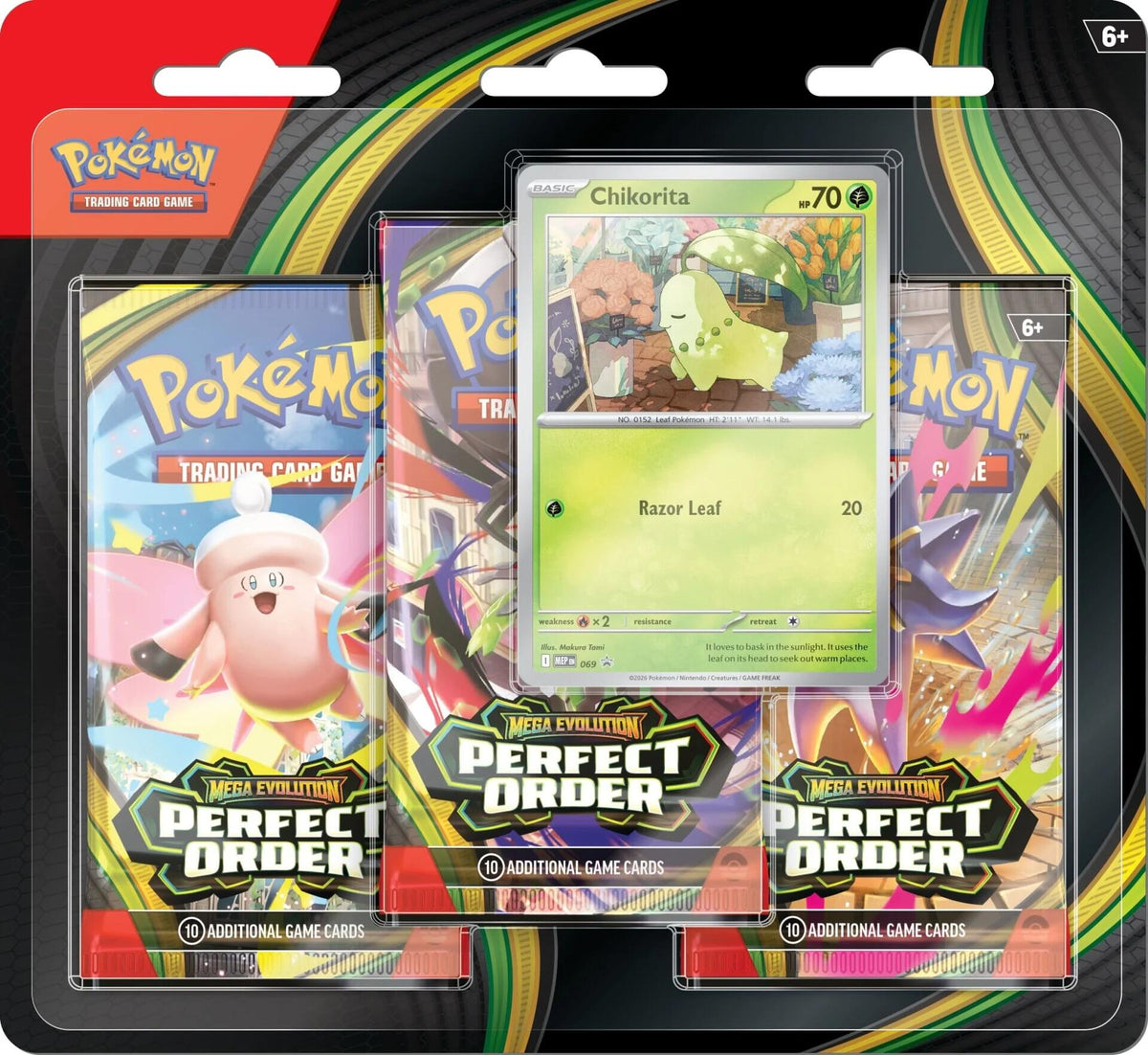 Pokémon TCG Perfect Order: Chikorita 3-Pack Blister