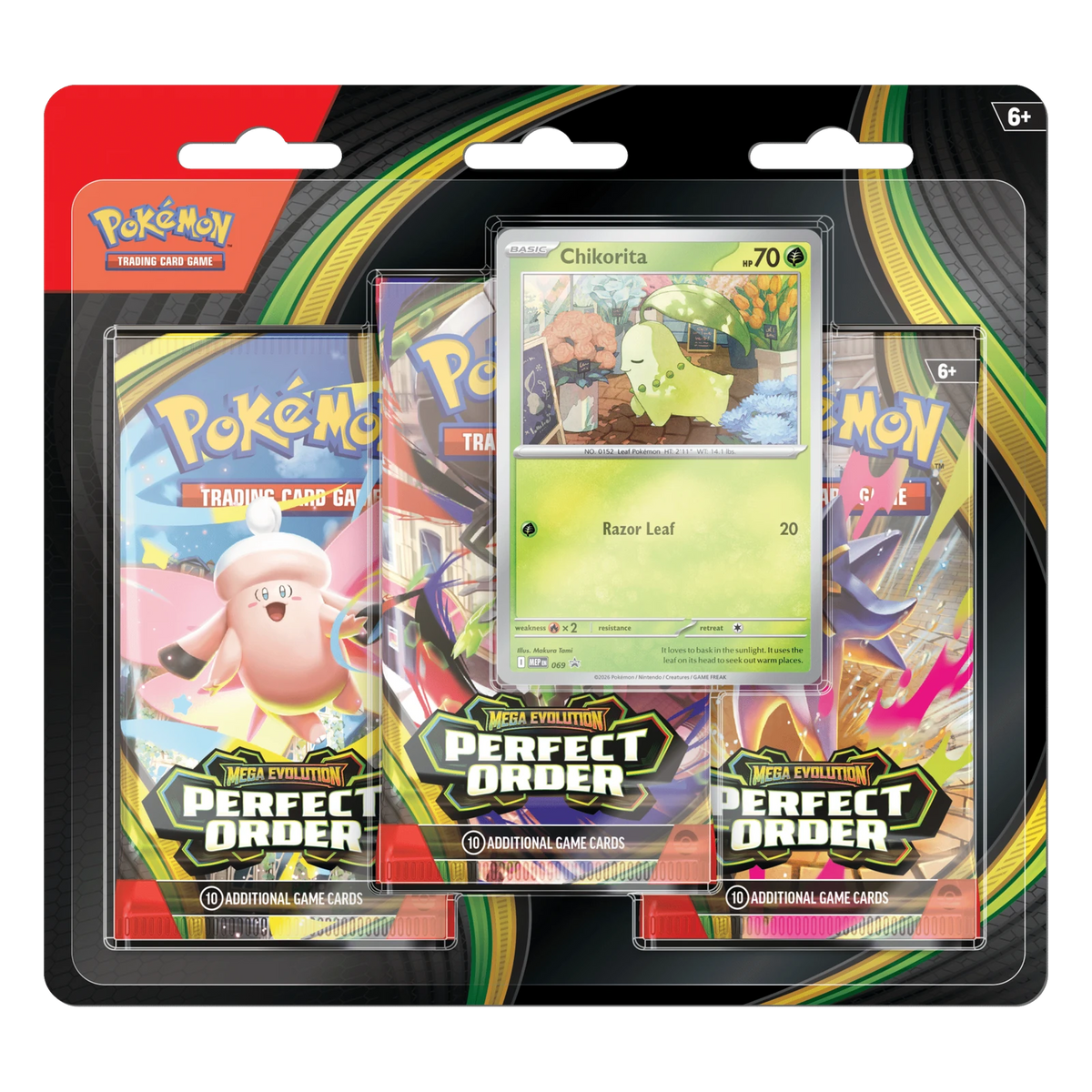 Pokémon TCG Perfect Order: Chikorita 3-Pack Blister