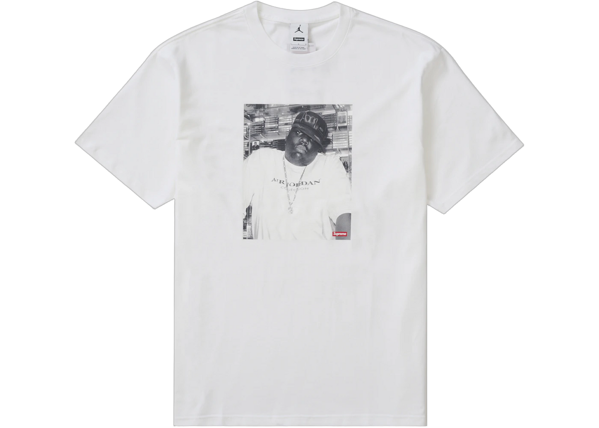 Supreme Air Jordan Biggie S S Top White