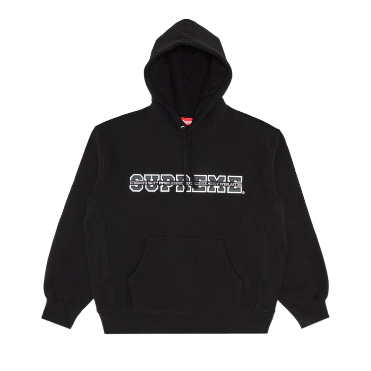 Supreme Collegiate Acronym Hooded Sweatshirt Black